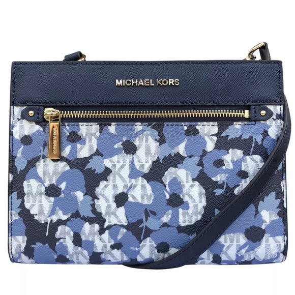 Michael Kors Handbags - Gaby’sBags👜💕- Michael Kors Crossbody Navy Floral